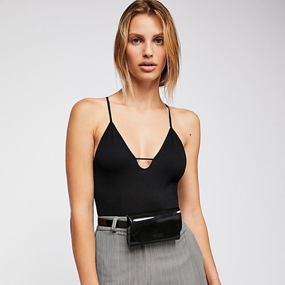 Free People Tops - Free People Move Along Black Bodysuit